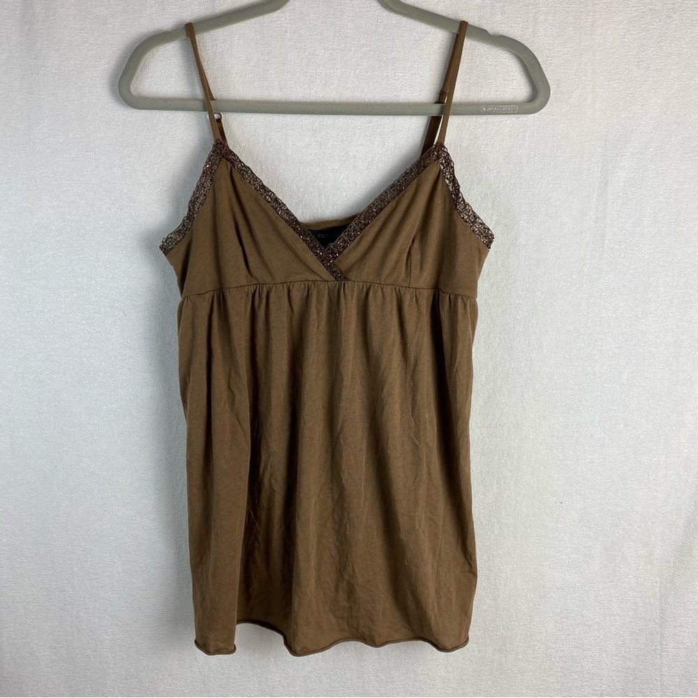 Express jeweled brown tank top size M